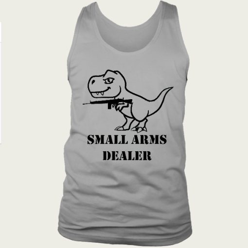 SMALL ARMS DEALER FUNNY NOVELTY T REX DINOSAUR GUN RIFLE JOKE tank top