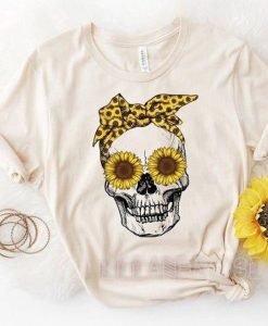 Sunflower Skull Bandana t-shirt