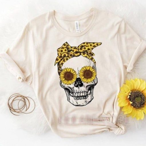 Sunflower Skull Bandana t-shirt