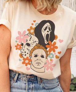 Retro Vibes Horror movie Halloween Scream Jason Spooky t-shirt