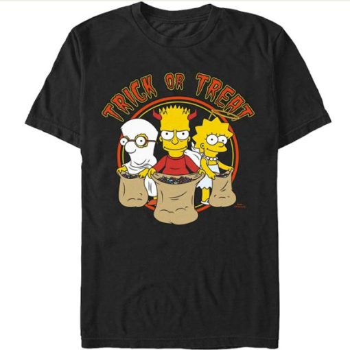 This Simpsons trick-or-treating on Halloween t-shirt