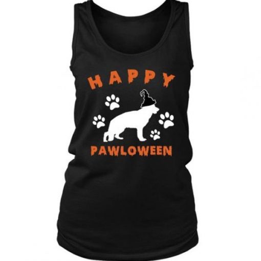Happy Pawloween Halloween tank top