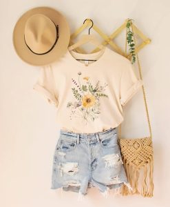 Vintage Style Wildflowers t-shirt