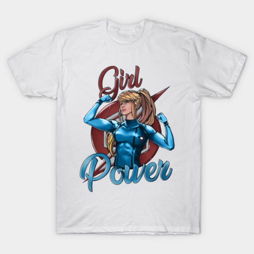 Metroid with Girl Power t-shirt