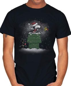 Snoopy with this Christmas t-shirt