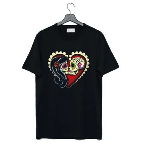 Ashes Dia de los Muertos Couple Day of the Dead Sugar Skull Lovers t-shirt