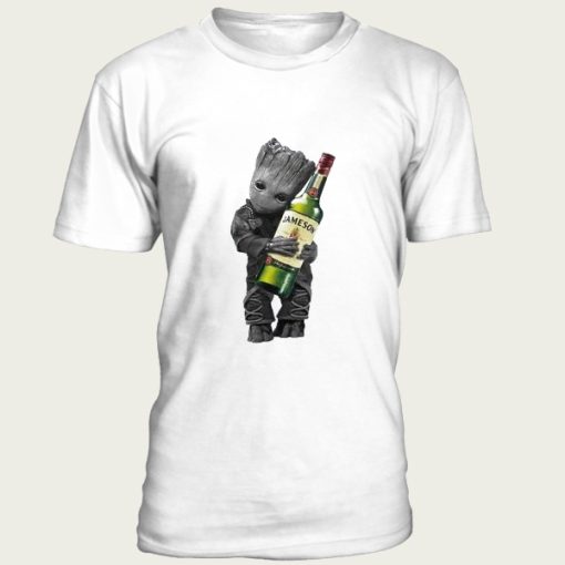 Baby Groot Hug Jameson Wine t-shirt