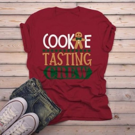 Christmas Cookie Tasting Crew Matching Xmas t-shirt