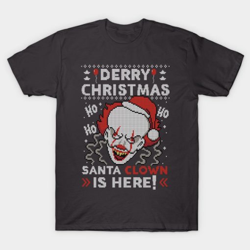 Pennywise the Clown with this Derry Christmas t-shirt
