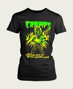 Psychobilly The Cramps Creature From Leather Lagoon Horror t-shirt