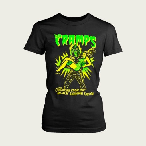 Psychobilly The Cramps Creature From Leather Lagoon Horror t-shirt