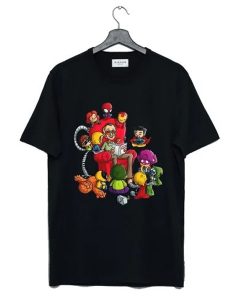 Stan Lee reading book comic to Avengers Hero t-shirt