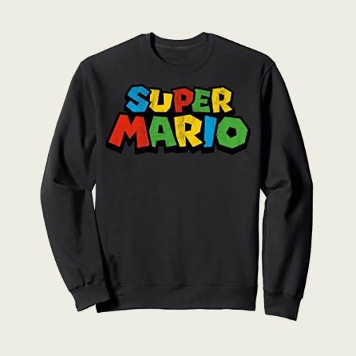 Super Mario Colorful Game Logo sweatshirt