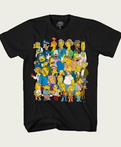 The Simpsons Springfield Group Montage Bart Homer t-shirt