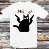 Cat Pew Pew Meme Gun Cat t-shirt