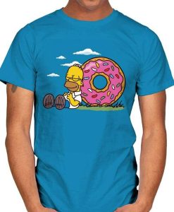 Homer Simpson with HOMERNUTS t-shirt