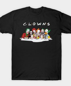 Pop Culture with this C-L-O-W-N-S t-shirt