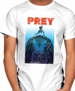 Predator with this Jaws poster parody t-shirt