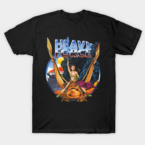 Princess Leia with this Heavy Metal parody t-shirt