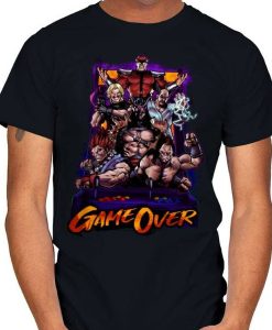 Street Fighter with GAME OVER RETRO GAMER t-shirt