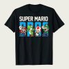 Super Mario Bros Characters Letter Fill Graphic t-shirt