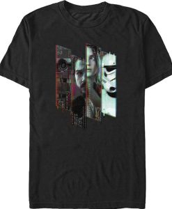 This Star Wars features characters from Andor t-shirt