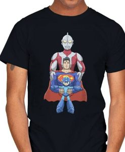 Ultraman-Superman-Mega Man t-shirt