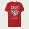 Valentine Captain America No Shield For Heart t-shirt