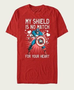 Valentine Captain America No Shield For Heart t-shirt