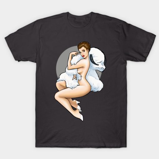 Wampa Pinup features Princess Leia t-shirt