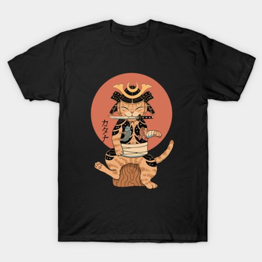 catana samurai observing the neighborhood t-shirt