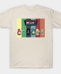 Care Bears and The Justice League of America mashup t-shirt