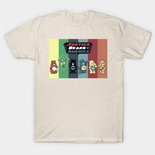 Care Bears and The Justice League of America mashup t-shirt