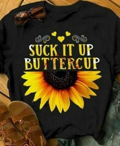 Round neck half sunflower t-shirt