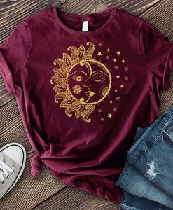 Golden Sun And Moon t-shirt