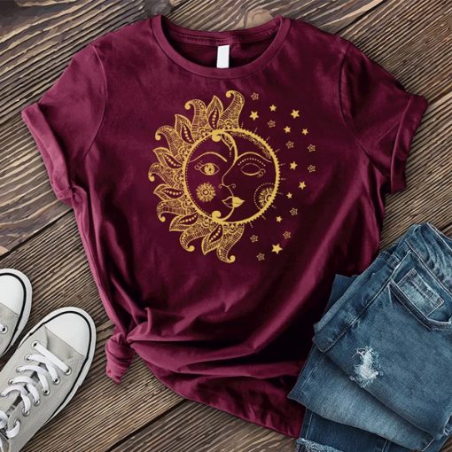 Golden Sun And Moon t-shirt