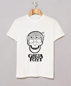 Greta Van Fleet Flower Power Skull t-shirt