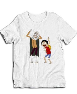 One Piece Luffy And Rayleigh Rick And Morty Parody t-shirt