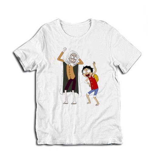 One Piece Luffy And Rayleigh Rick And Morty Parody t-shirt