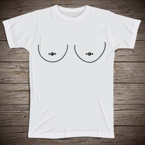 Pierced Nipples Cartoon t-shirt