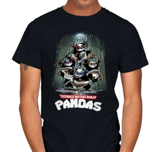 the Teenage Mutant Ninja Turtles and pandas t-shirt