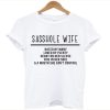 Sasshole Wife t-shirt