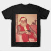 santa tattoes black t-shirt