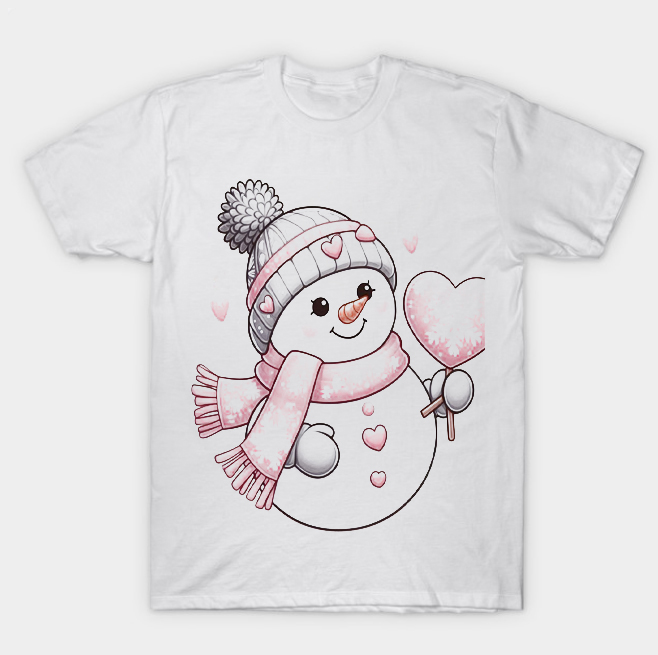 boneka salju pink tshirt boneka salju pink tshirt