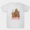 capybara chrismast white t-shirt