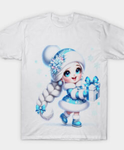 frozen blue White T-shirt