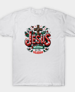 in my chrismast white t-shirt