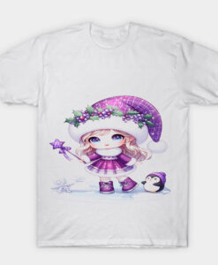 princess purple White T-shirt