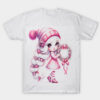 snow princes pink White T-shirt