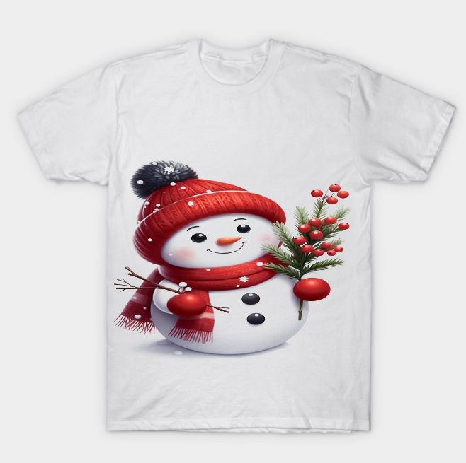 snowman White T-shirt snowman White T-shirt